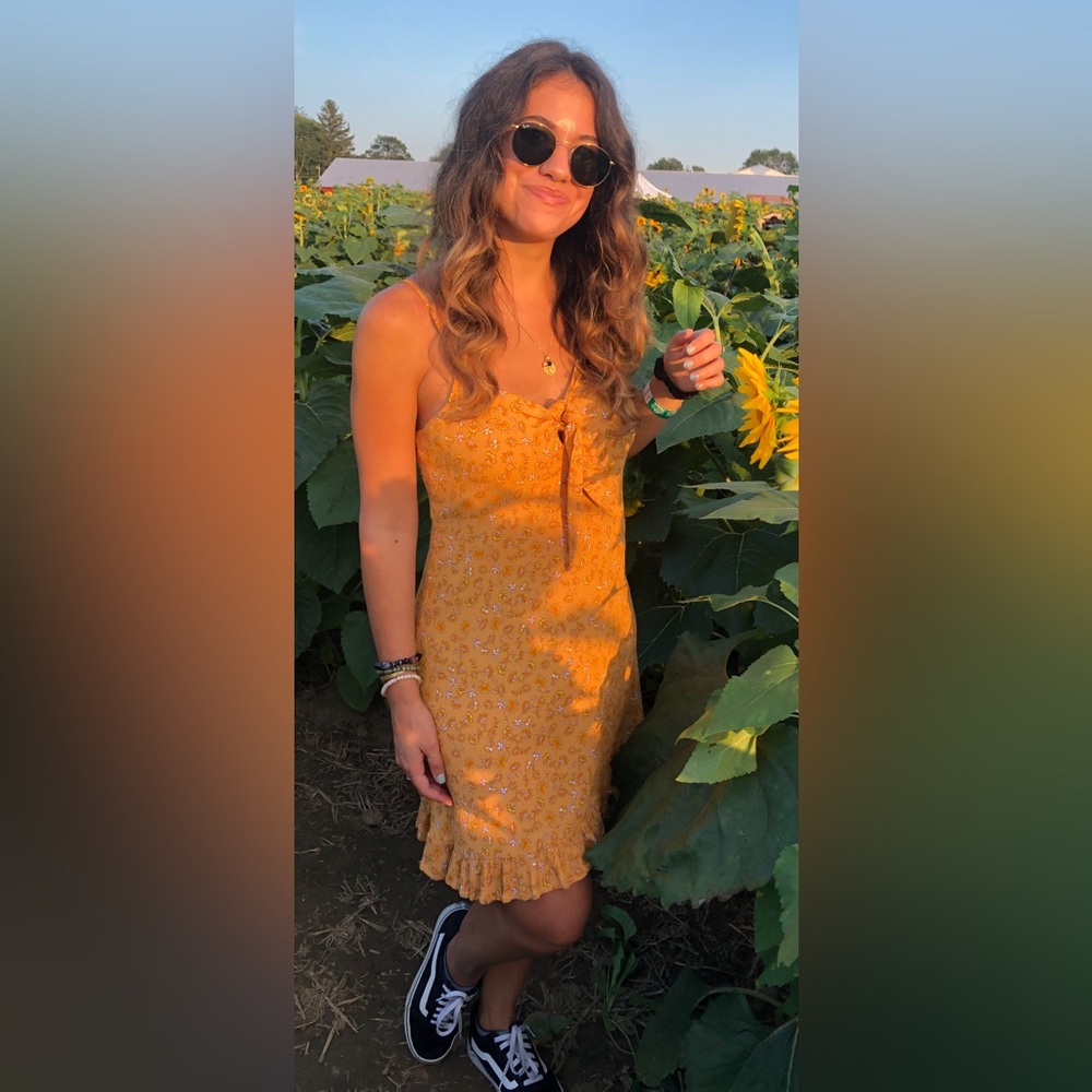 Cotton On Mustard Floral Dress